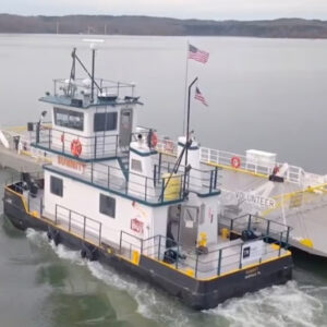 New ferry pushboat, "The Summitt", towing barge